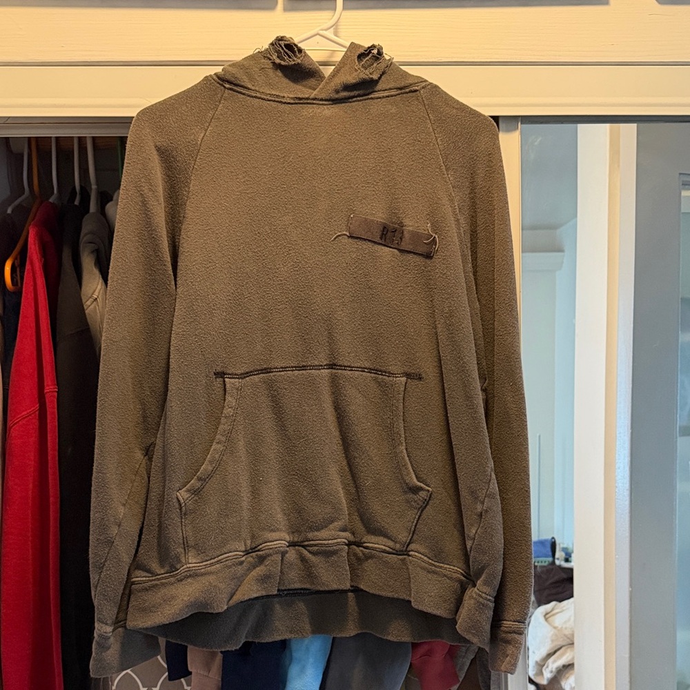 R13 Charcoal Hooded Sweatshirt